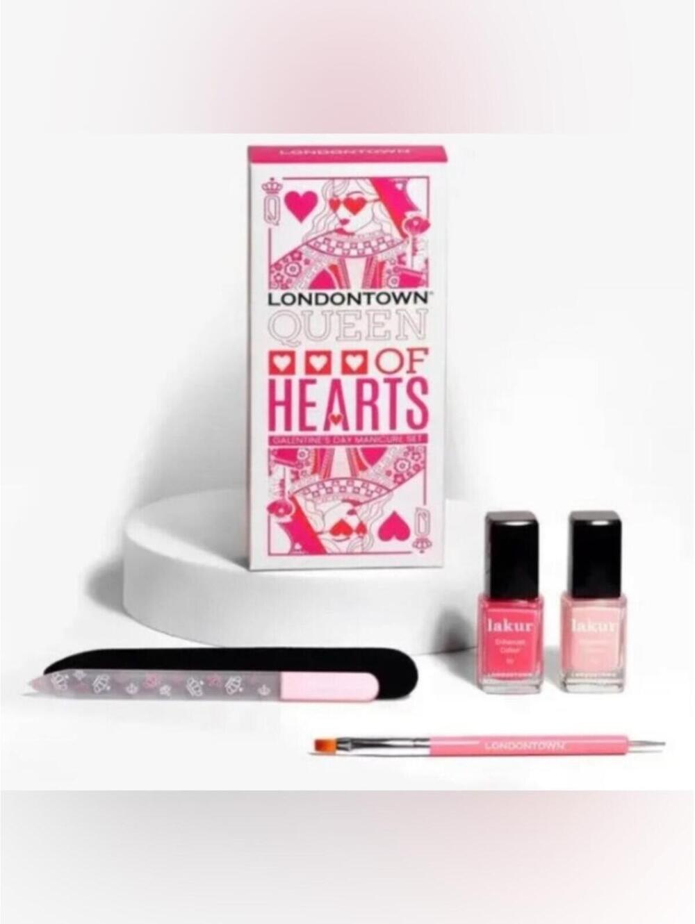 Londontown Queen of Hearts Manicure Set - Pink Duo